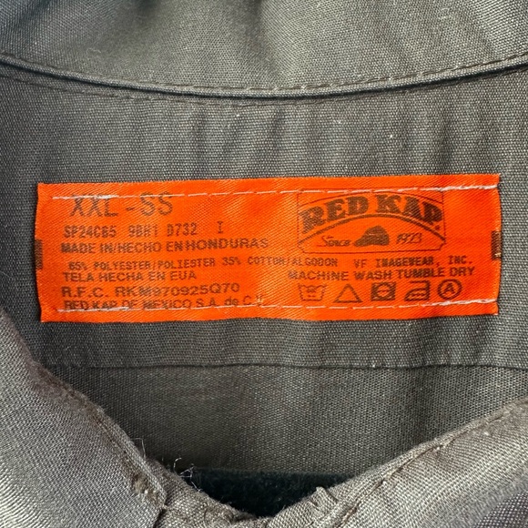 Red Kap + Andrew Bawidamann Flying Tigers Short-Sleeve Button Up Shirt Workshirt - Picture 7 of 12